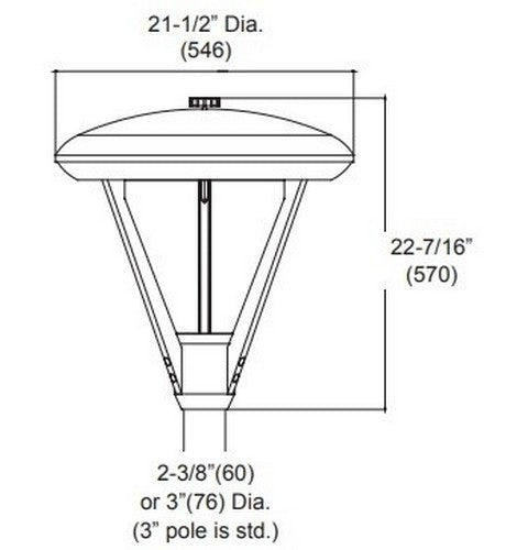 Utopia Lighting LPT-2L LED Post Top Light, 70W 120W- BuyRite Electric