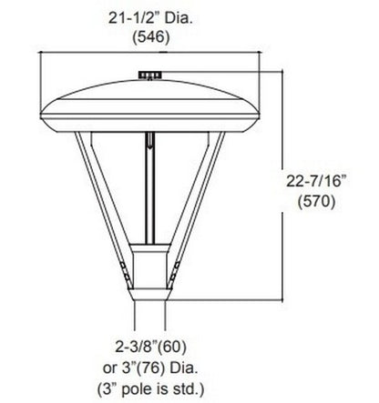 Utopia Lighting LPT-2L LED Post Top Light, 70W 120W- BuyRite Electric