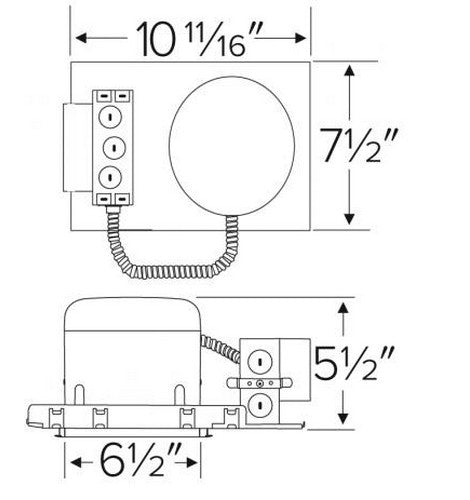 ELCO Lighting ELD7 Mahogany System 6 Inch Integrated LED New Construction IC Airtight Housing 1- BuyRite Electric