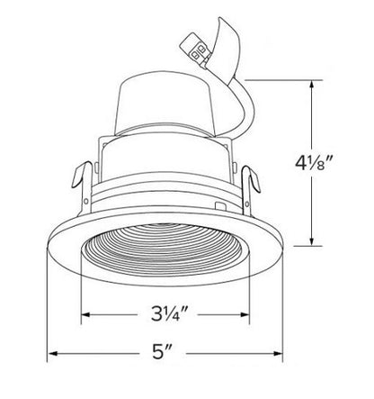 ELCO Lighting E414R Cedar System Contemporary 4 inch LED Module & Driver with Baffle Trim 1- BuyRite Electric