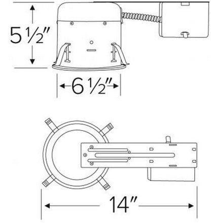 ELCO Lighting ELDR7 Mahogany System 6 Inch LED Remodel IC Airtight Housing 1- BuyRite Electric