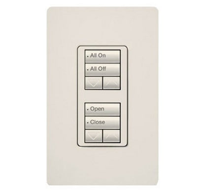 Lutron RRD-W2RLD RadioRA 2 Wall-mount Designer keypad dual group 2-button with dual raise/lower 120 VAC