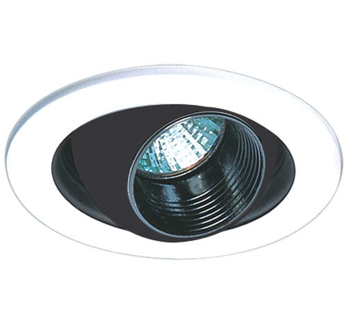 ELCO Lighting EL1448B 4 Inch Regressed Eyeball Trim Black with White Ring Finish- BuyRite Electric