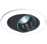 ELCO Lighting EL1448B 4 Inch Regressed Eyeball Trim Black with White Ring Finish