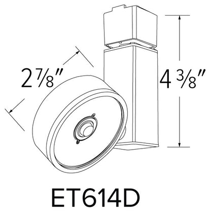 ELCO Lighting ET615DB LED Trilene Track Fixture 16W 3000K 1300 lm 120V Black Finish