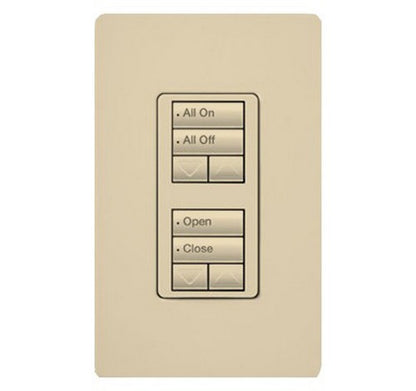 Lutron RRD-W2RLD RadioRA 2 Wall-mount Designer keypad dual group 2-button with dual raise/lower 120 VAC