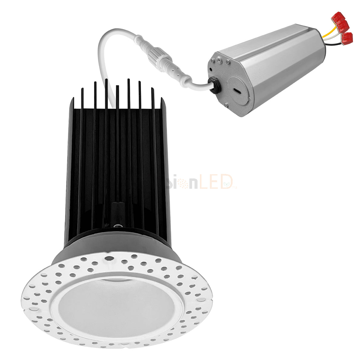 EnvisionLED LED-DLJBX-TML-2R-15W-5CCT-WH LED 2 Inch Trimless Round Downlight 15W White Finish