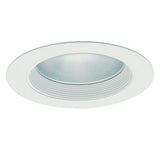ELCO Lighting EL4422W Mahogany System 4 Inch Baffle Trim with Reflector and Frosted Lens with White Finish
