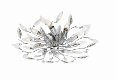 Eurofase Lighting 19383-­019 Felina 10 Light 24 inch Flush Mount Ceiling Light Chrome Finish