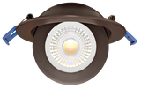 ELCO Lighting ERT416CT5BZ 4 Inch Floating Adjustable Eyeball Downlight with 5-CCT Switch Bronze Finish