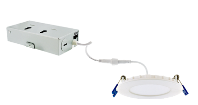 ELCO Lighting ERT311CT5W 3 Inch Ultra Slim LED Round Panel Light with 5-CCT Switch White Finish