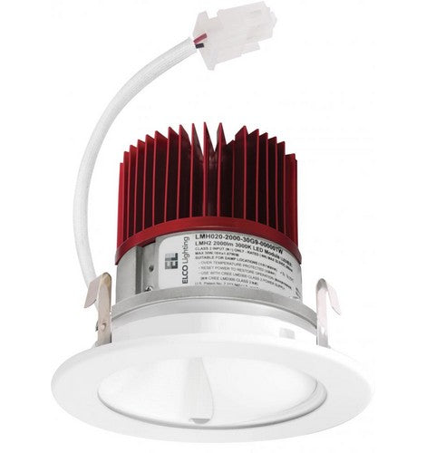 ELCO Lighting E411C1235W Cedar System 4 inch LED Light Engine with Wall Wash Reflector Trim White Finish 1250 Lumens 3500K