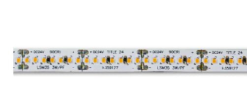 Core Lighting LSM55-27K-100FT-24V-HR90 5.5W Indoor Flexible LED Strip Length 100 Ft. Color Temperature 2700K, 24 Volts