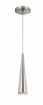 Eurofase Lighting 20444-020 Sliver 1 Light 3 inch Pendant Ceiling Light Small Satin Nickel Finish