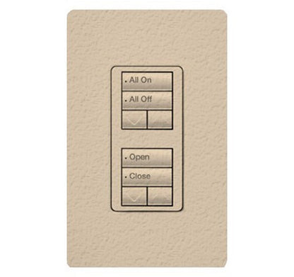 Lutron RRD-W2RLD RadioRA 2 Wall-mount Designer keypad dual group 2-button with dual raise/lower 120 VAC