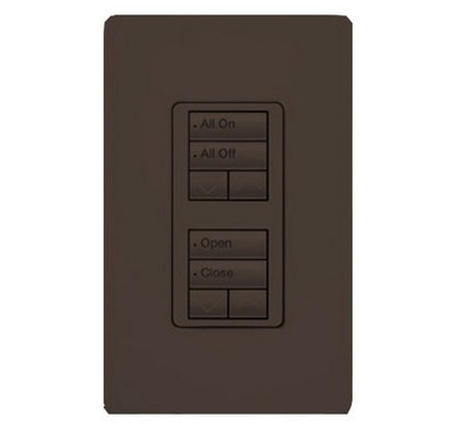 Lutron RRD-W2RLD RadioRA 2 Wall-mount Designer keypad dual group 2-button with dual raise/lower 120 VAC