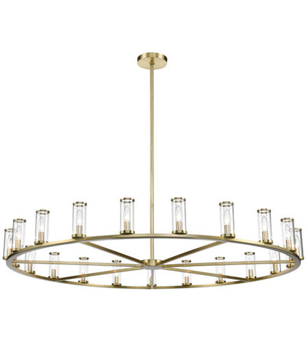 Alora Lighting CH309021NBCG Revolve 21 Light 60 inch Chandelier Ceiling Light Brass Finish