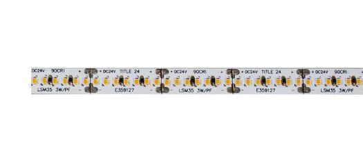 Core Lighting LSM35-30K-16FT-24V Indoor Flexible LED Strip 3.0W Length 16 Ft. Color temperature 3000K 24 Volts