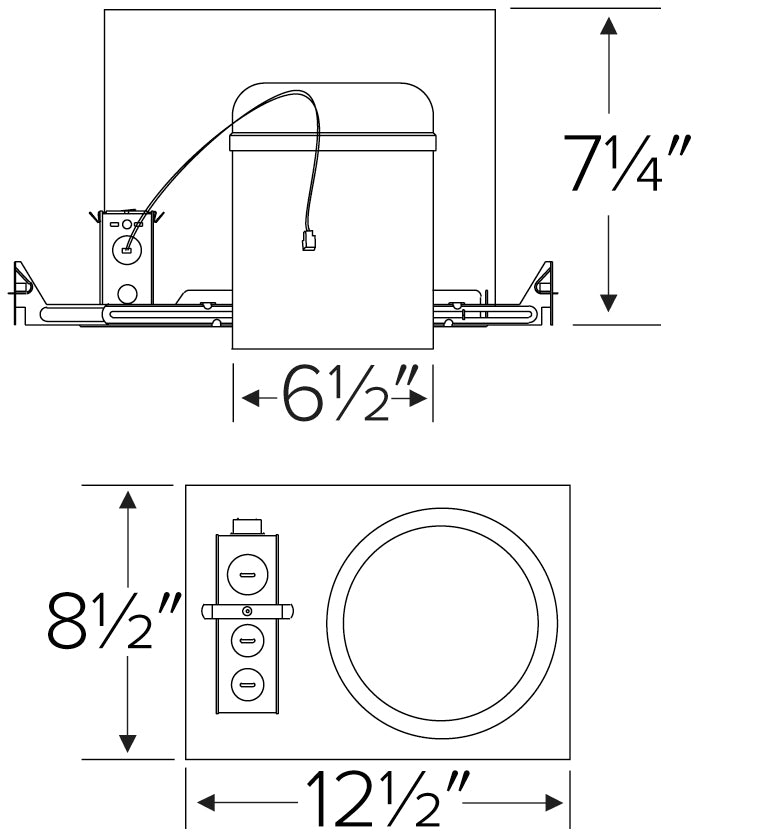 Elco Lighting E6LC20ICAD2 6 Inch Cedar System New Construction IC Airtight Housing w/Driver, 120/277V, Voltage, 2000 lm Lumens