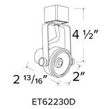 ELCO Lighting ET62230DB LED Highpoint Track Fixture 10W 3000K 700 lm 120V Black Finish