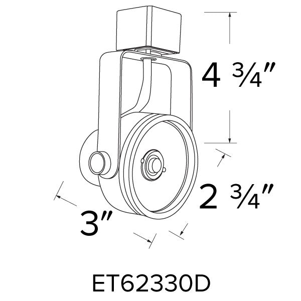 ELCO Lighting ET62330DB LED Highpoint Track Fixture 15W 3000K 1050 lm 120V Black Finish