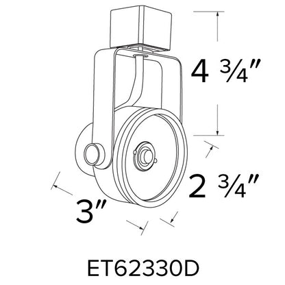 ELCO Lighting ET62330DB LED Highpoint Track Fixture 15W 3000K 1050 lm 120V Black Finish