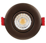 ELCO Lighting ERT31840BZ Elm System 3 Inch Ultra Slim LED Gimbal Lights -600 Lumens Bronze Finish