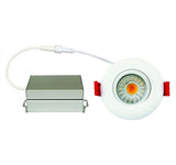 ELCO Lighting ERT31830W Elm System 3 Inch Ultra Slim LED Gimbal Lights -600 Lumens White Finish