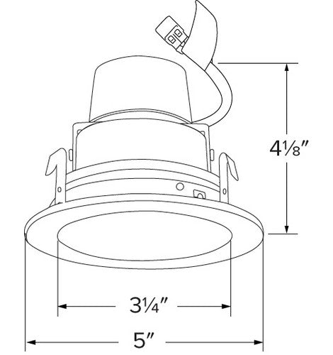 ELCO Lighting E410R0835C Cedar System 4 inch LED Module & Driver with Reflector Trim 850 Lumens Chrome with White Ring Finish 3500k