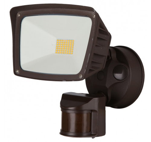 Westgate 28W LED Security Lights With PIR Sensor 120V AC - Dark Bronze - BuyRite Electric