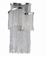 Eurofase Lighting 26610-016 Ellena 2 Light 10 inch Sconce Wall Light Nickel Finish