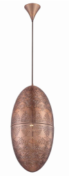 Eurofase Lighting 28378-014 Misano 1 Light 12 inch Pendant Ceiling Light Copper Finish