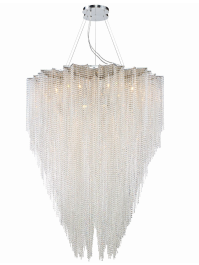 Eurofase Lighting 29052-011 Cohen 12 Light 49 inch Chandelier Ceiling Light Chrome Finish