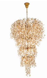 Eurofase Lighting 29062-010 Campobasso 33 Light 47 inch Antique Chandelier Ceiling Light Gold Finish