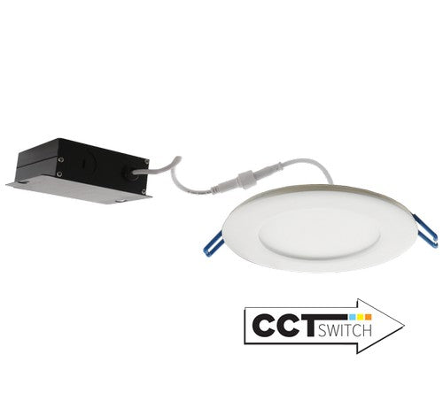 ELCO Lighting ERT4 Elm System 4 Inch Ultra Slim LED Round Panel Light with 5-CCT Switch- BuyRite Electric