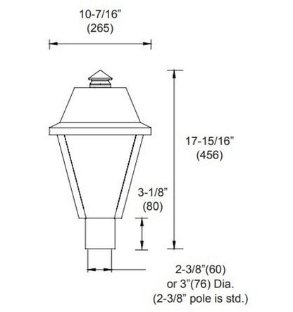 Utopia Lighting LPT-9 LED Post Top Light, 25W or 35W 2- BuyRite Electric