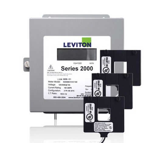 Leviton 2K208-4D Series 2000 3P/4W 400A Demand Indoor Kit w/3 Split Core CTs 120 ~ 208V