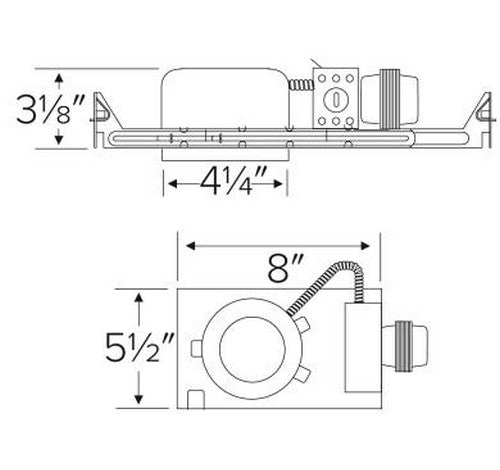 ELCO Lighting EL1499S 4 inch Low Voltage Shallow Housing Non-IC Shallow Housing - BuyRite Electric