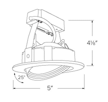 ELCO Lighting EL41427DXW 4 Inch 0-10V LED Adjustable Gimbal Insert White Finish 2700K 2- BuyRite Electric