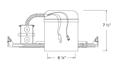 ELCO Lighting EL770ICDXA 6 Inch 0-10V IC New Construction Dedicated LED Housing 120/277V