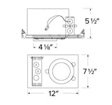 ELCO Lighting E4LC12ICA 4 Inch Cedar System New Construction IC Airtight Housing w/Driver 1250 Lumens (120V Triac/ELV)