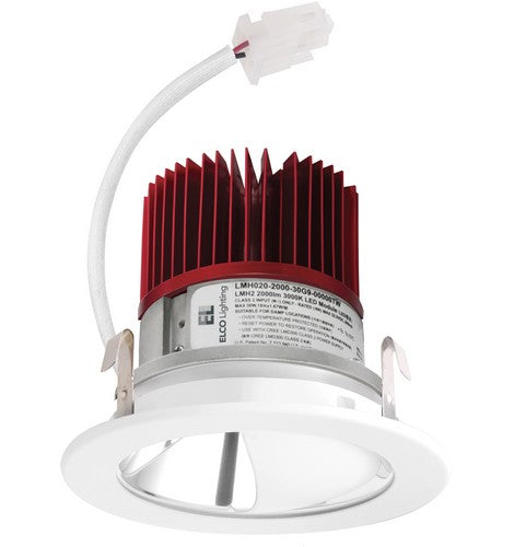 ELCO Lighting E411C1227C Cedar System 4 inch LED Light Engine with Wall Wash Reflector Trim Chrome with White Ring Finish 1250 Lumens 2700K