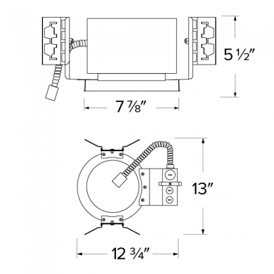 ELCO Lighting ELB8EH Birch 8 Inch New Construction Architectural Frame
