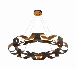 Eurofase Lighting 30080-010 Banderia LED 33 inch Chandelier Ceiling Light Medium Bronze Finish