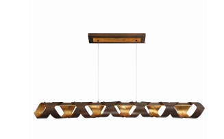 Eurofase Lighting 30083-011 Banderia LED 5 inch Chandelier Ceiling Light Bronze Finish