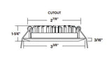 Core Lighting DLC310-30K-BN LED Adjustable Low Profile Downlight Brushed Temperature 3000K Nickel Finish