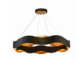Eurofase Lighting 31384-018 Vaughan LED 34 inch Chandelier Ceiling Light Large Bronze Finish