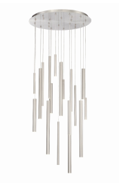 Eurofase Lighting 31445-025 Santana LED 24 inch Chandelier Ceiling Light Satin Nickel Finish