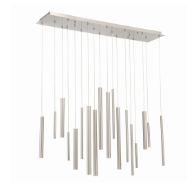 Eurofase Lighting 31446-023 Santana LED 10 inch Chandelier Ceiling Light Satin Nickel Finish