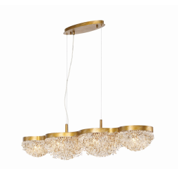 Eurofase Lighting 31832-014 LED Mondo 10 Light 11 inch Chandelier Ceiling Light Antique Gold Finish